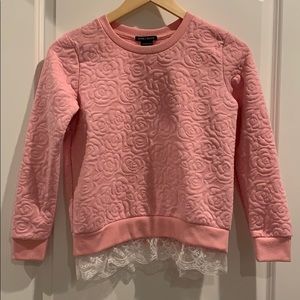 Flower embroidered sweatshirt